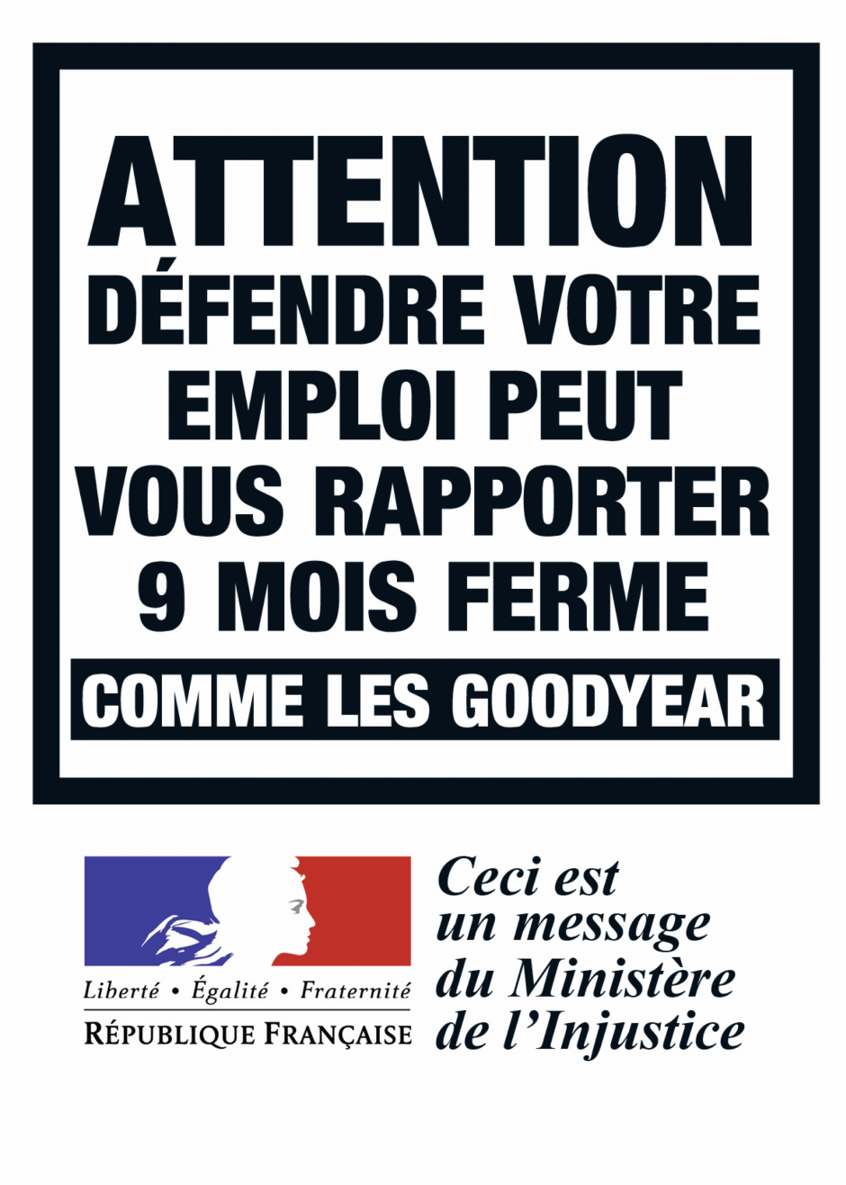 Rassemblement du Comité de Soutiens des Bouches du Rhône pour la relaxe des 8 salariés de GoodYear